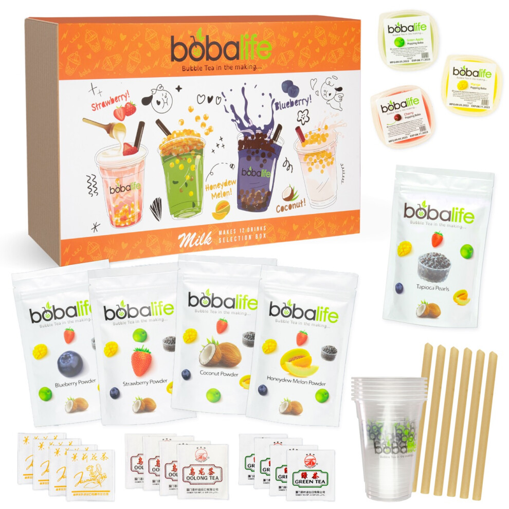 (Milk) 12 Drink Bubble Tea Gift Box