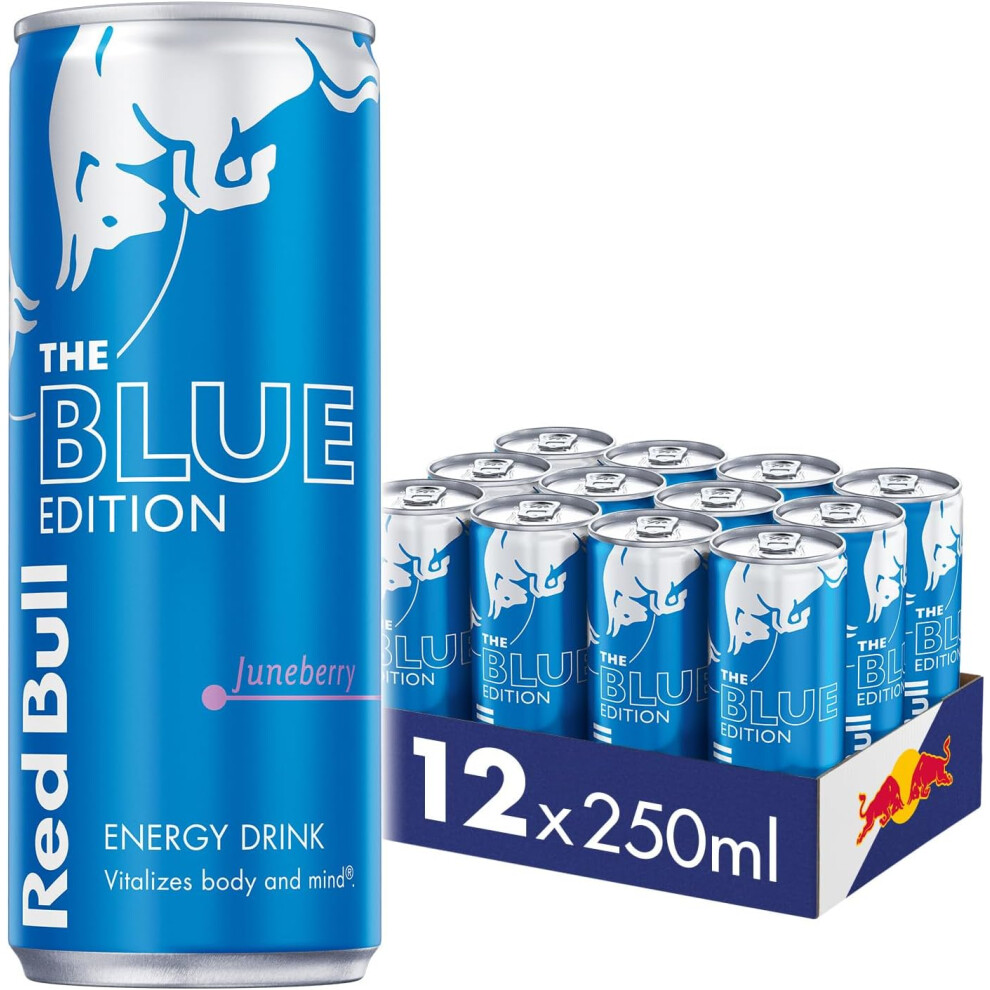 (Red Bull Energy Drink Blue Edition Juneberry 250 ml x12) Red Bull Energy Drink 250 ml x12