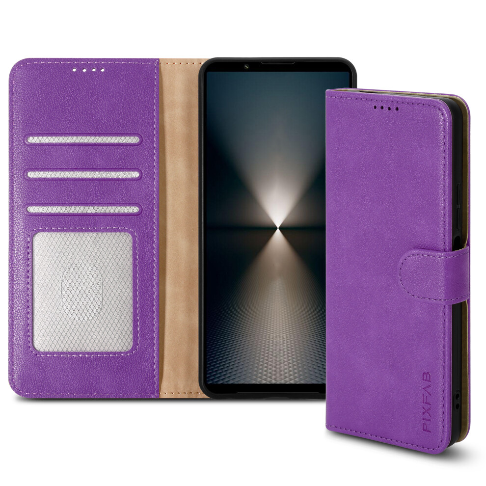 (Sony Xperia 1 Vi, ) For Xperia 1 (Vi) Leather Book Flip Wallet Case Purple 5059302144023