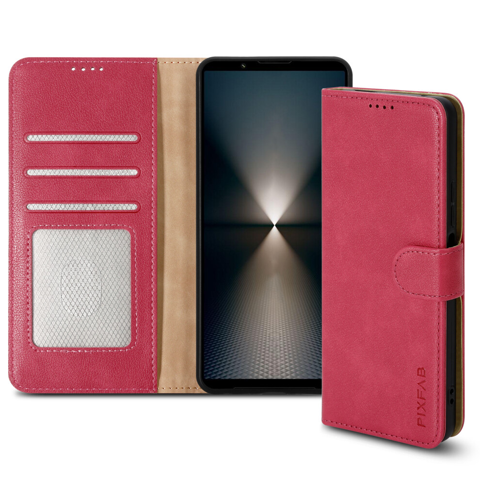 (Sony Xperia 1 Vi, ) For Xperia 1 (Vi) Leather Book Flip Wallet Case Pink 5059302144016