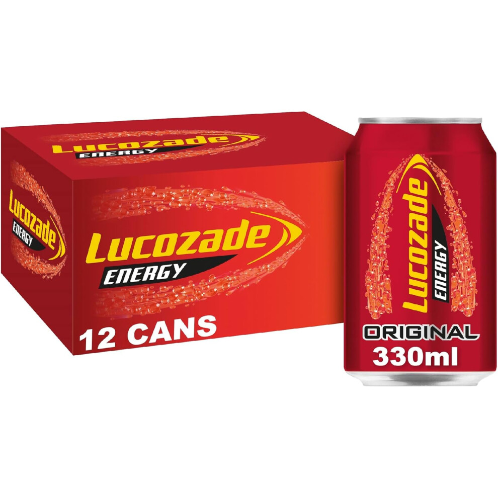 (Lucozade Energy Drink Original 12x330ml multipack) Lucozade Energy Drink Orange 12x330ml