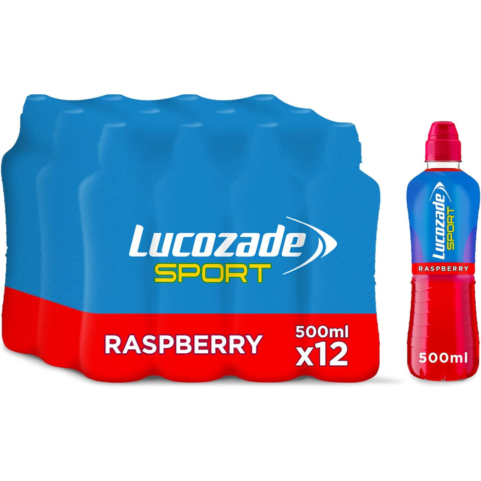 (Lucozade Sport Raspberry, 500 ml (Pack of 12)) Lucozade Sport Orange 12x500ml (Packaging May Vary)