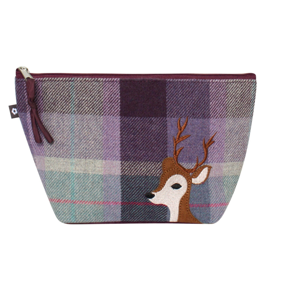 Earth Squared Applique Stitched Makeup Cosmetic Bag
