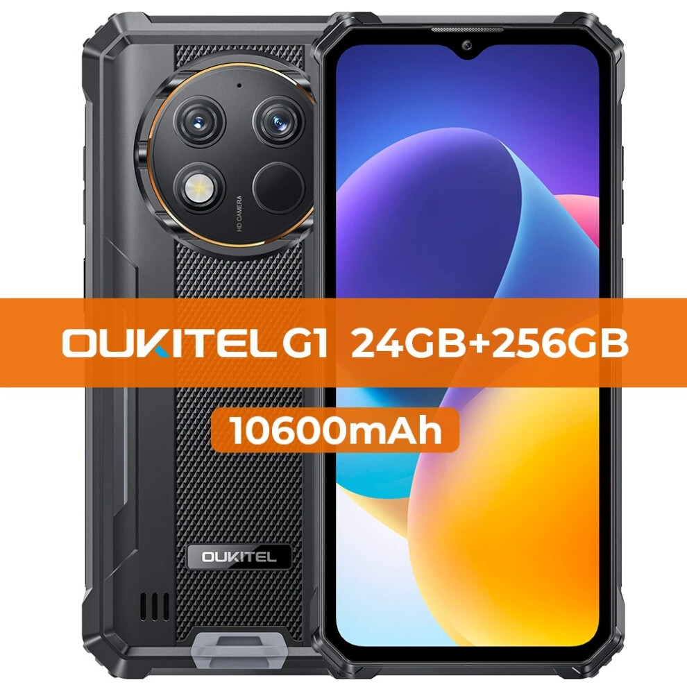 (black) Oukitel G1 Rugged smartphone 10600mAh 24GB+256GB