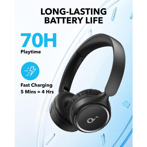 Soundcore soundcore By Anker H30i Wireless On-Ear Headphones, Foldable Design, 2