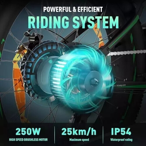 HITWAY BK9 Electric Mountain Bike 48V 15Ah Fat Tire EBike for Adults