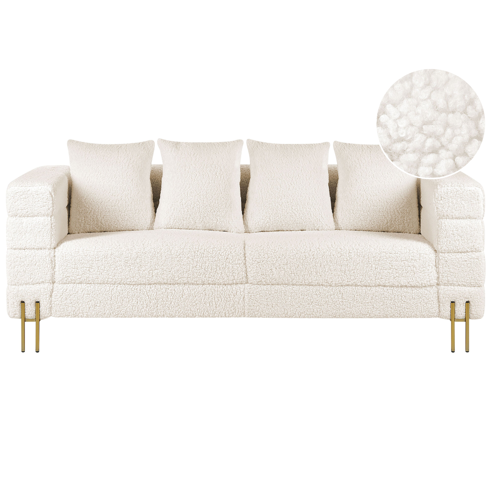 Sofa GRANNA Boucle White 3 Seater