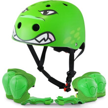 KAYMAN Crocodile Kids Bike Helmet age 3 to 12, Adjustable Safety Gear for Scooter, Cycling, Skateboard & Roller Skating