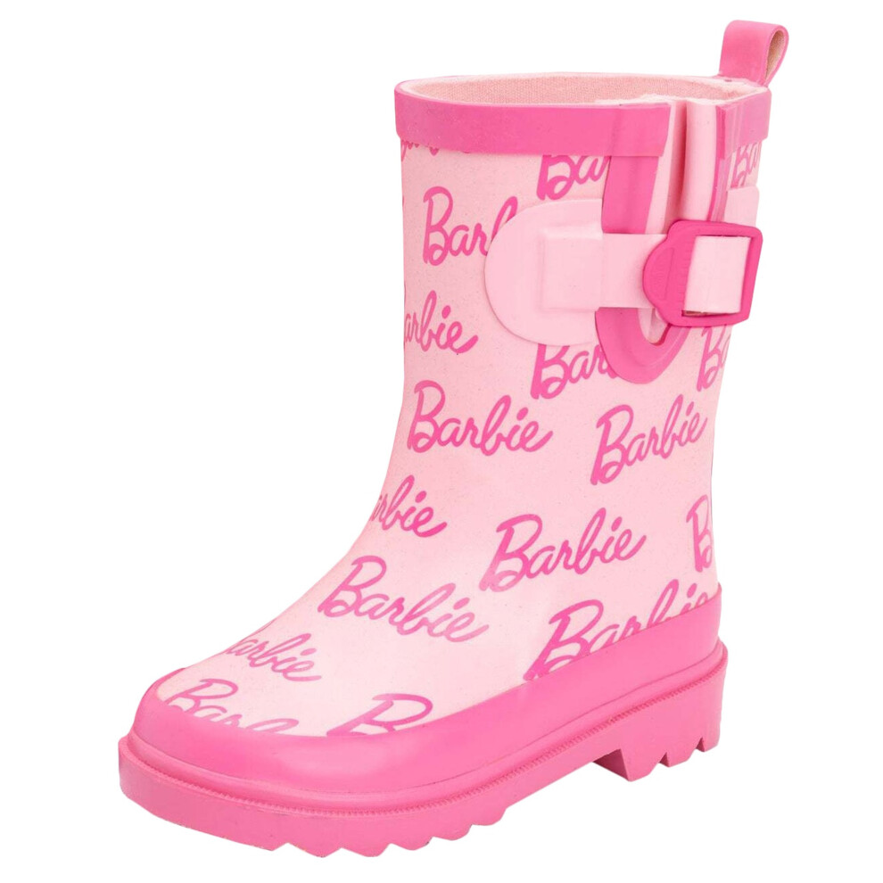 (13 UK Child, Pink) Barbie Childrens/Kids Wellington Boots