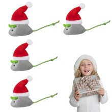 Cat Christmas Toys 4 Pieces Catnip Christmas Santa Claus Cat Toy Interactive Cat Toys Christmas Cat Catnip Toys For Indoor