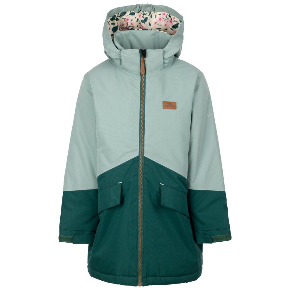 (9-10 Years, Teal Mist) Trespass Kids Waterproof Jacket with Hood Oleta