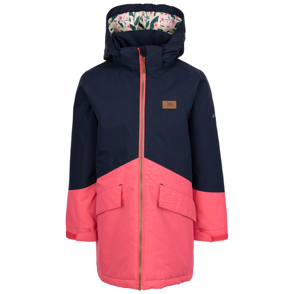 (9-10 Years, Strawberry) Trespass Kids Waterproof Jacket with Hood Oleta