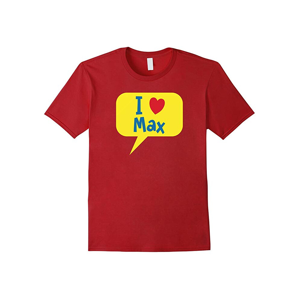 (M) I Love (heart) dog cat pet MAX t-shirt-Father's Day