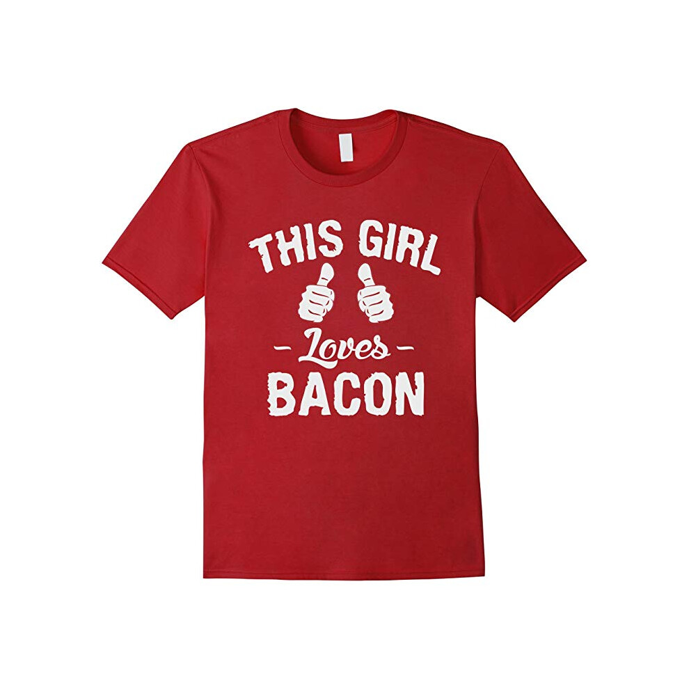 (M) This Girl Loves Bacon Ladies T-Shirt-Father's Day