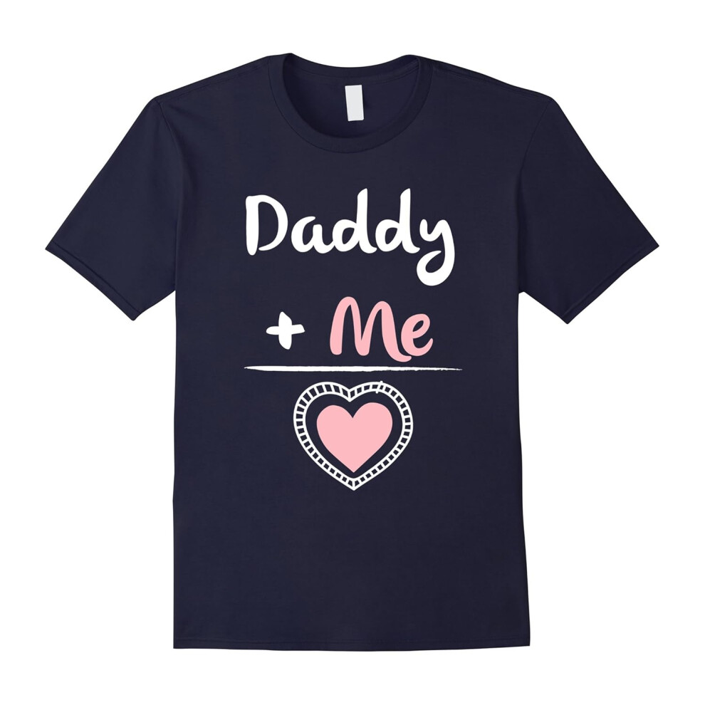 (L) Valentine's Day Daddy + and Me Is Pink Love Shirt-Father's Day