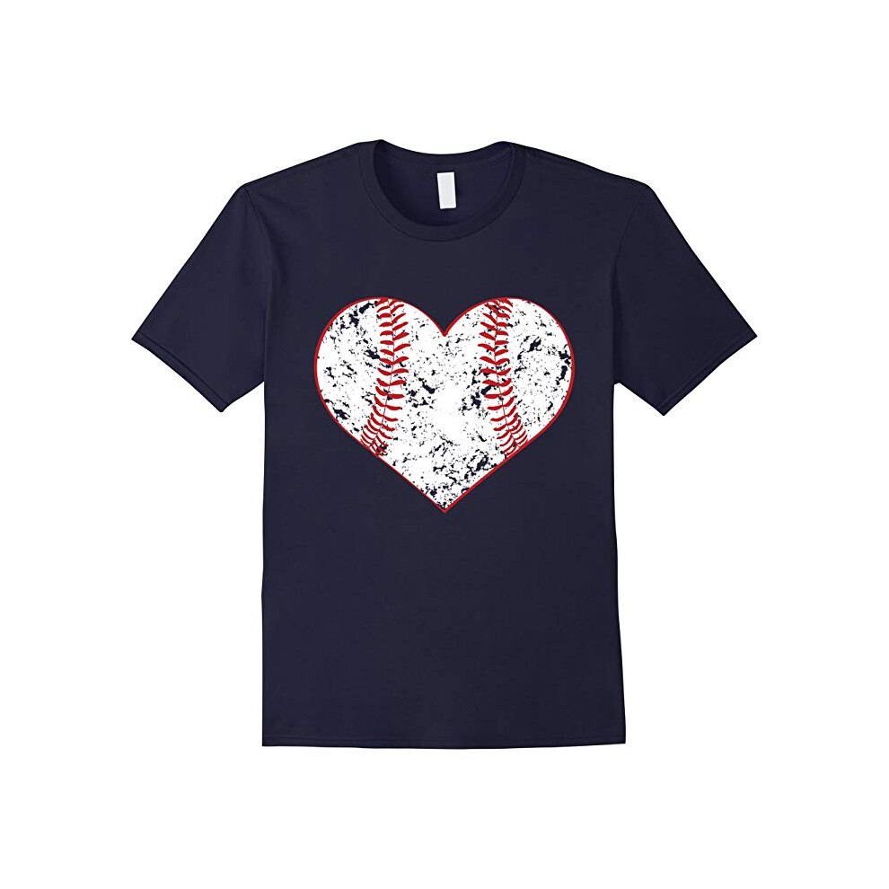 (M) Baseball Heart Shirt, Gift for Softball Mom or Dad, Team-Father's Day