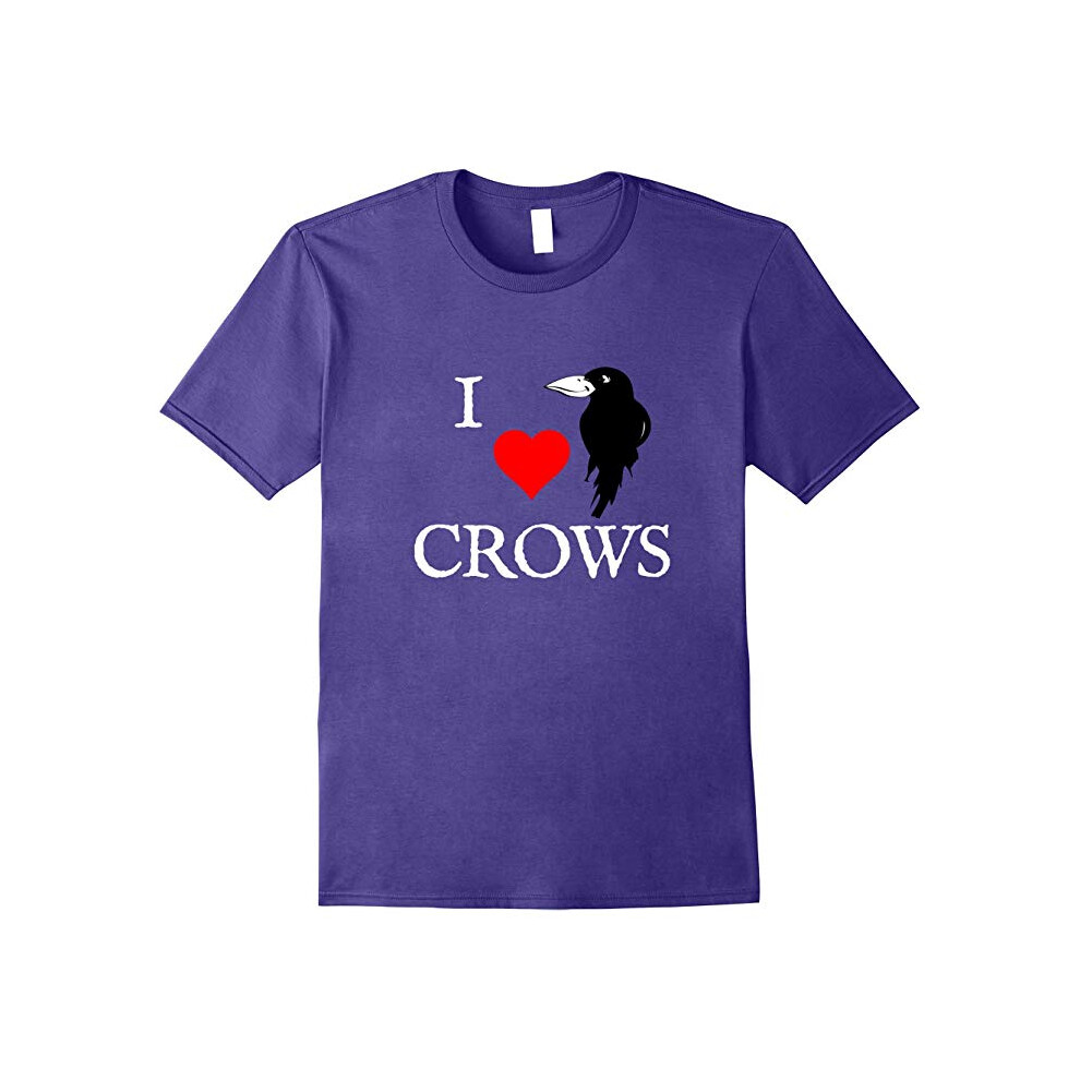 (XXXL) I Love Crows T-Shirt, I Heart Crows Tee, Bird Lovers Shirt-Father's Day