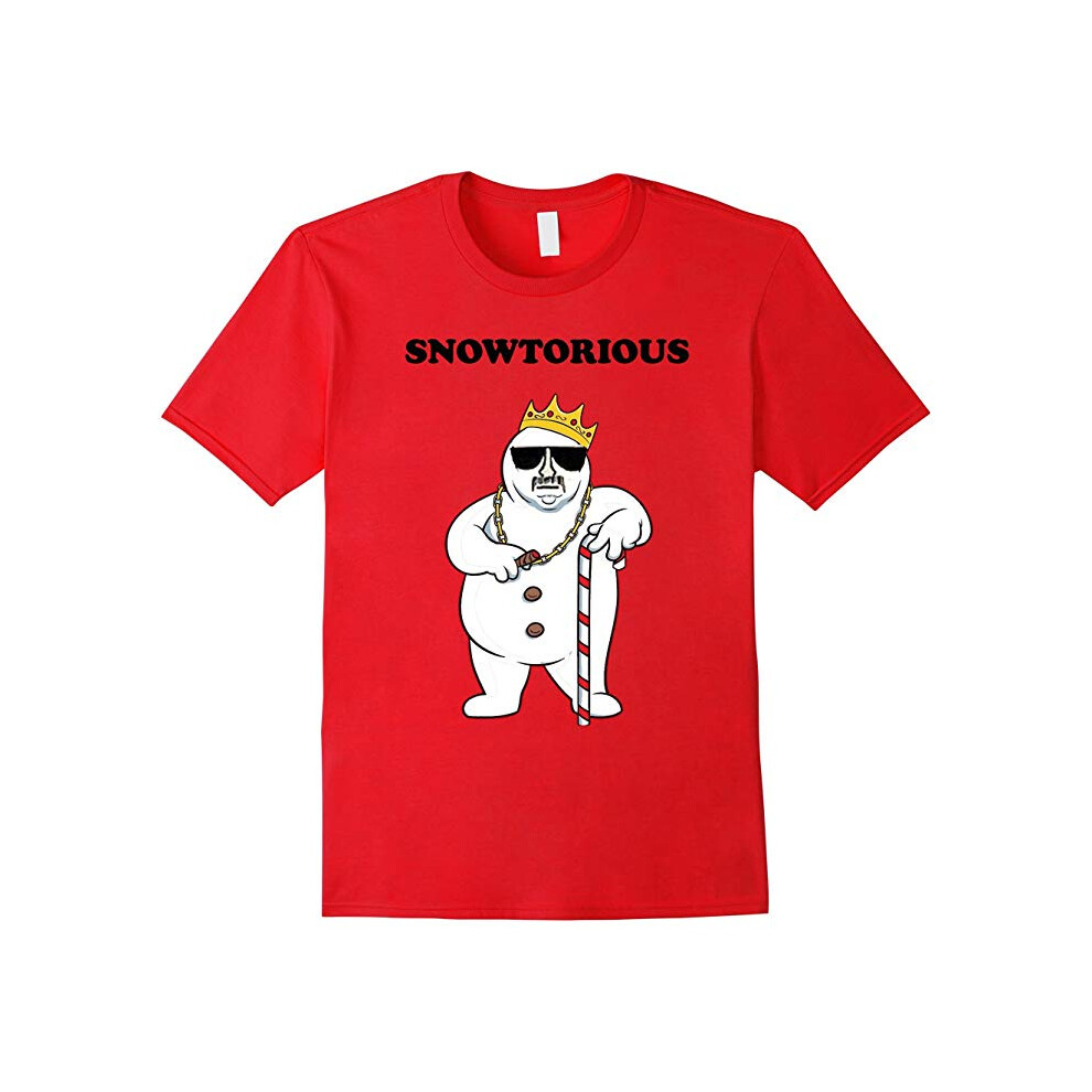 (XL) Snowtorious Funny Ugly Christmas Sweater Gifts T-shirts-Snow-Father's Day