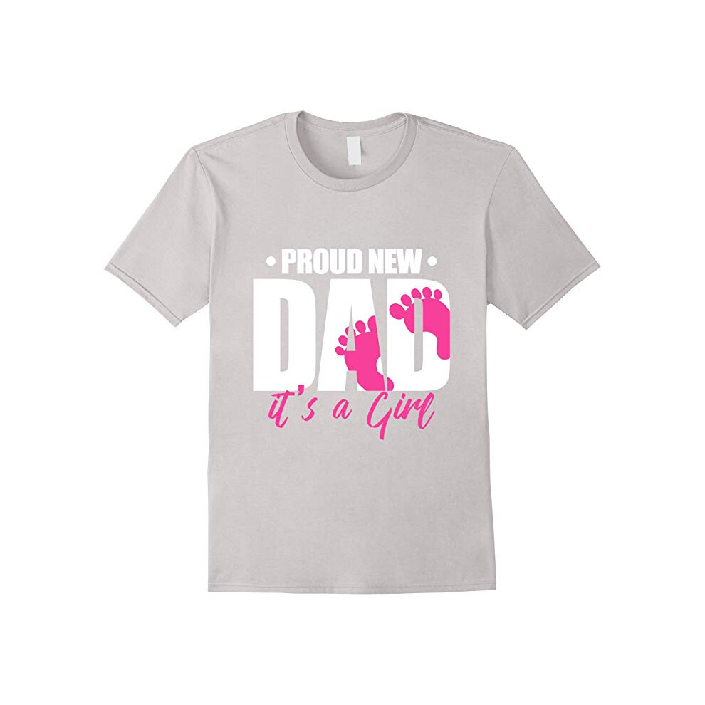 (L) Mens Proud New Dad It's A Girl T-Shirt-Father's Day