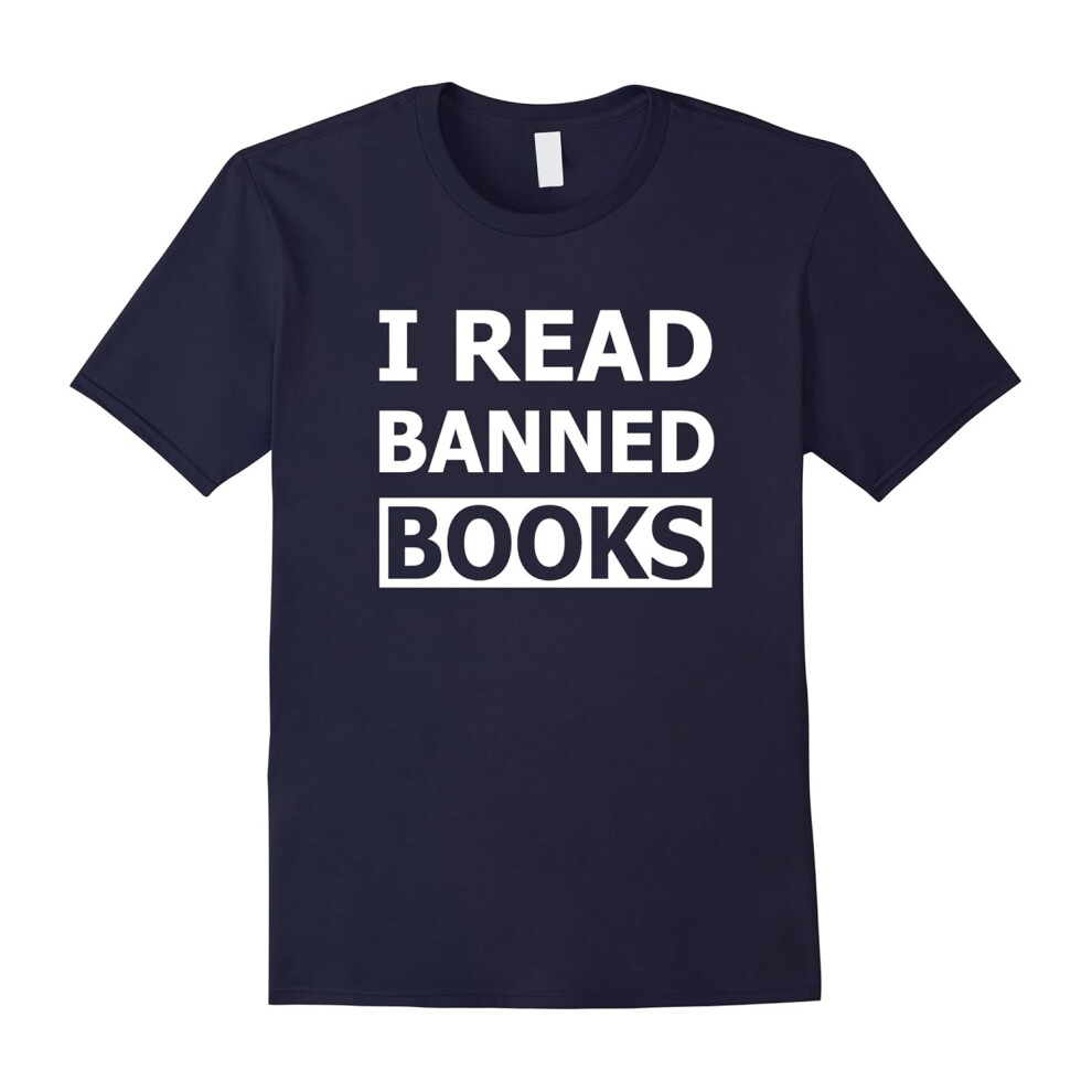 (M) I Read Banned Books T-shirt Book Lovers-Father's Day