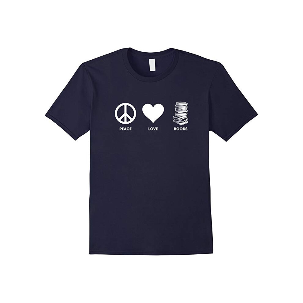 (XXL) Peace Love Books T-shirt for Readers â Book Lovers Gift-Father's Day