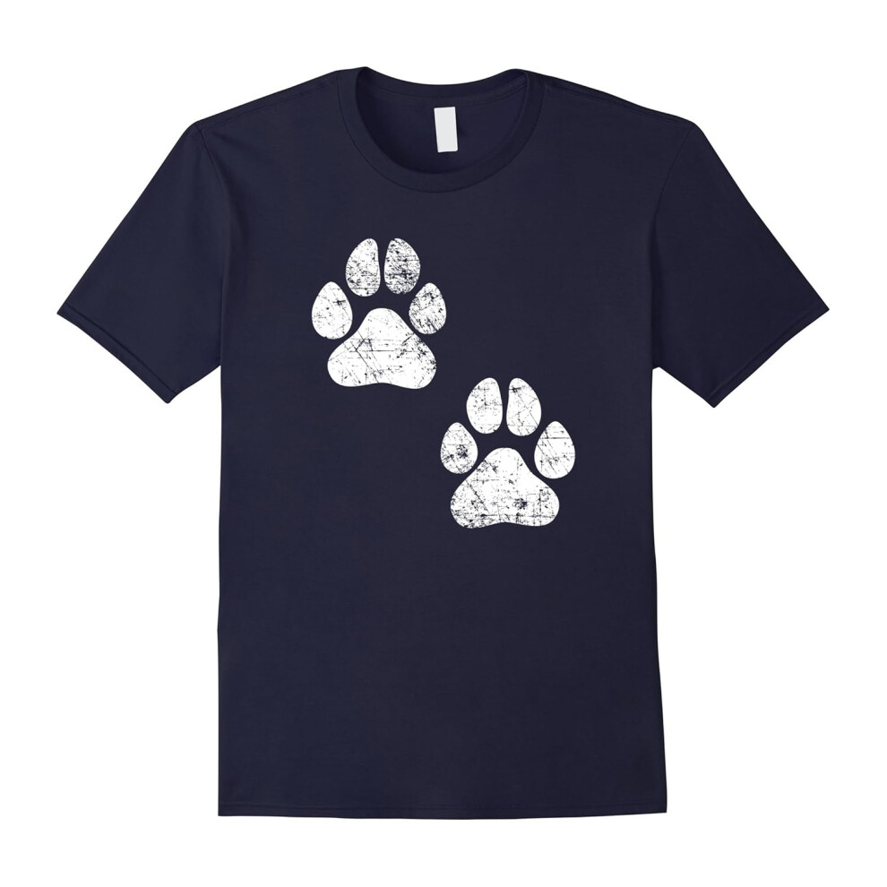 (L) Pawprints Shirt 2 Dog or Cat Lovers Gift, Pet Owner Adoption-Father's Day