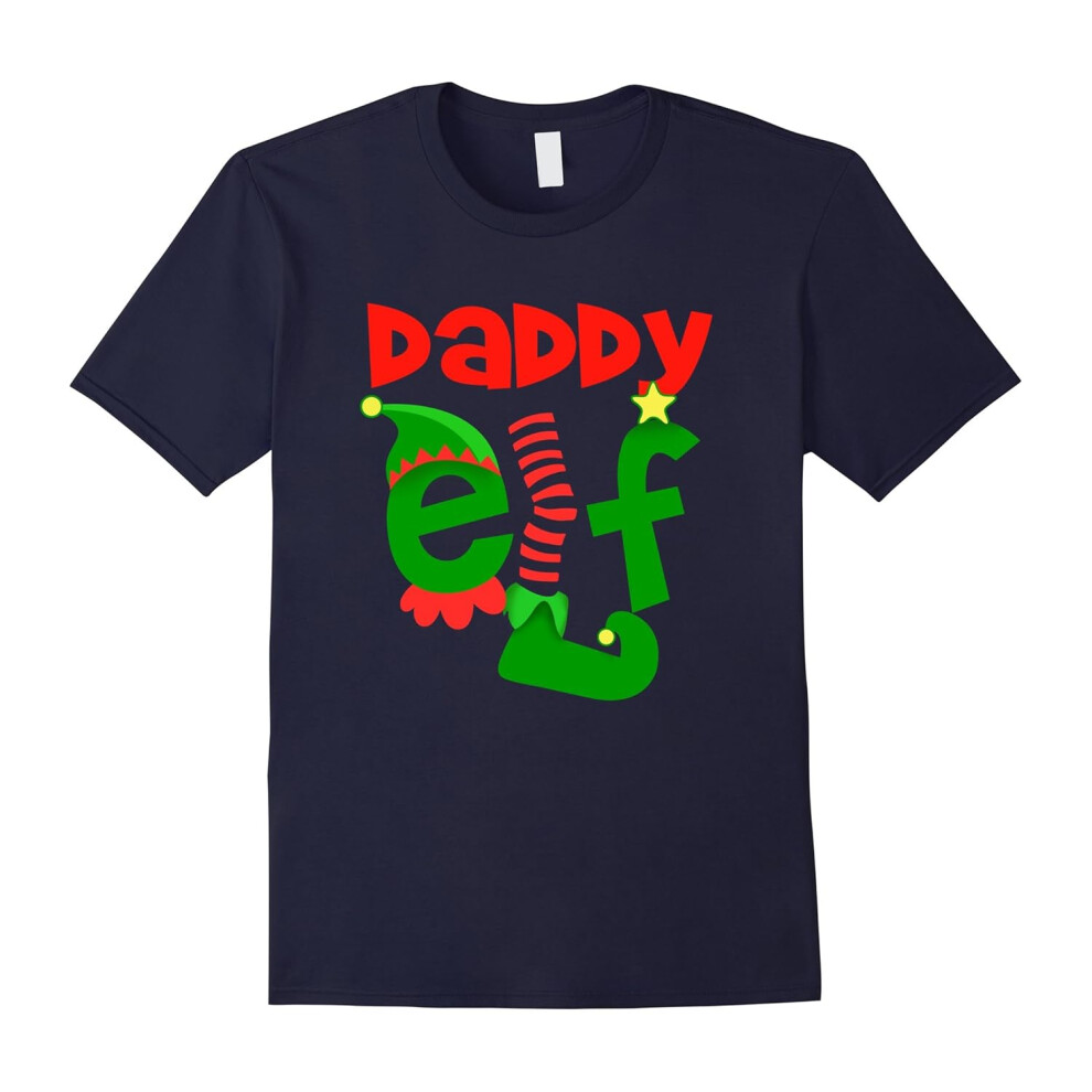 (S) Men's Daddy Elf T-shirt Christmas Elf Funny Shirt-Father's Day