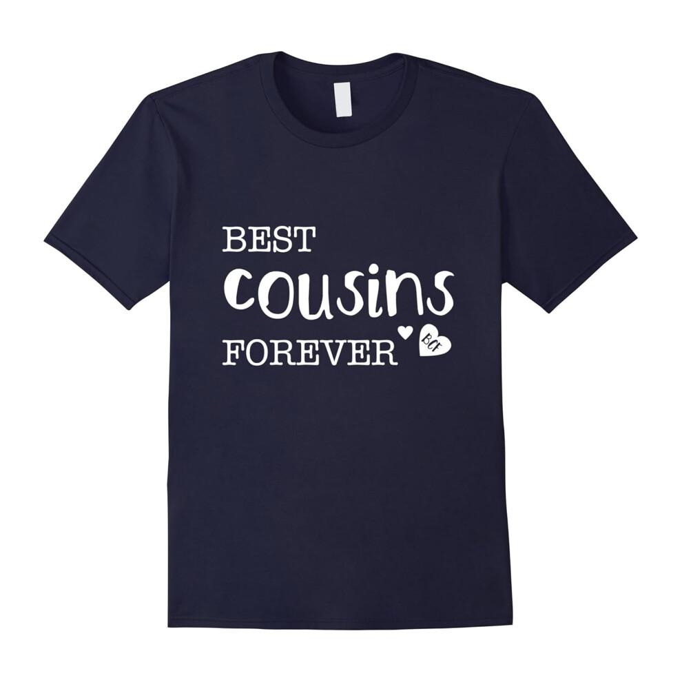 (M) Best Cousins Forever_BCF Heart Family Funny T shirt Gifts-Father's Day