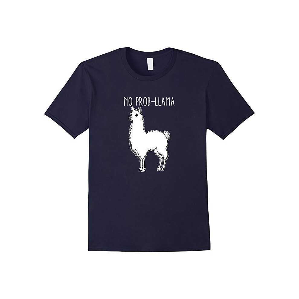 (XXXL) No Prob-Llama Cute Funny Punny Llama Animal Lovers T-Shirt-Father's Day