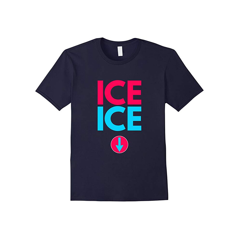 (M) Ice Ice new baby mom dad best gift t-shirt-Father's Day