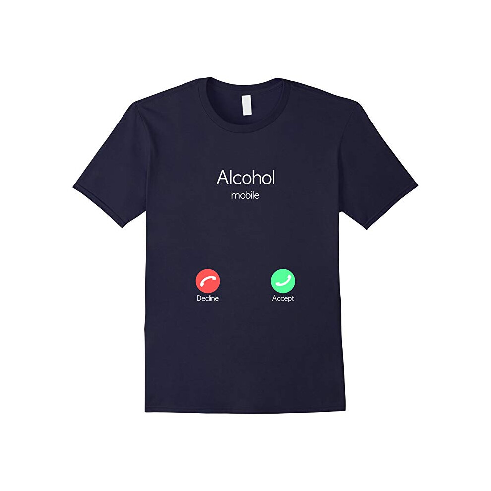 (XXL) Funny Cell Phone Alcohol Calling Me T Shirt- Beer Lovers-Father's Day