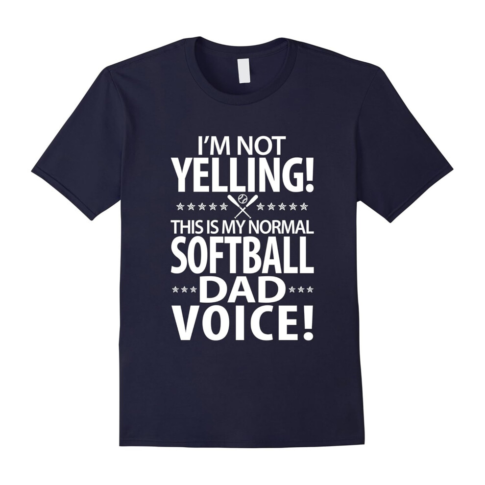 (M) Men's Softball Dad Voice â A Perfect T-Shirt For Softball Dad-Father's Day