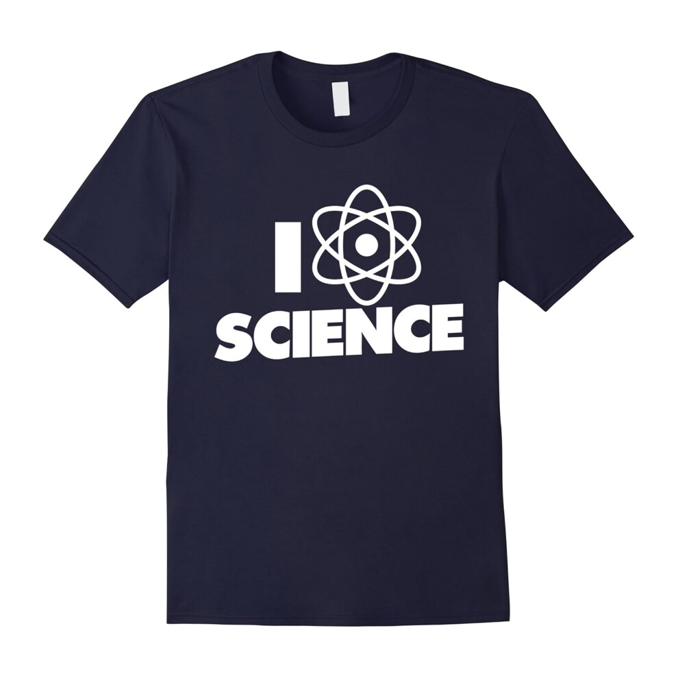 (XL) I love science shirt atom science teacher t-shirt-Father's Day