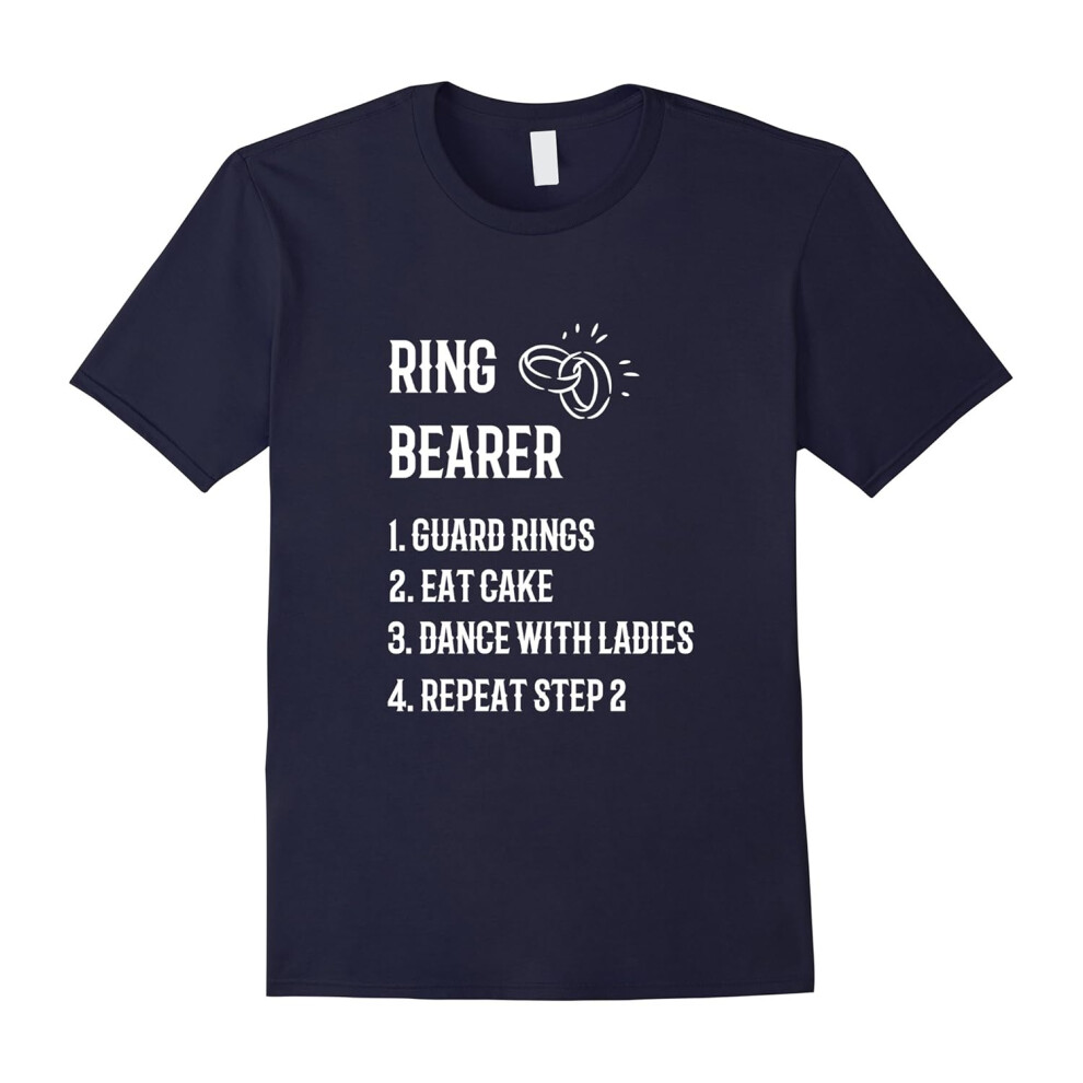 (XL) Ring Bearer Kids Shirt Boys Funny Wedding Gifts Tee-Father's Day