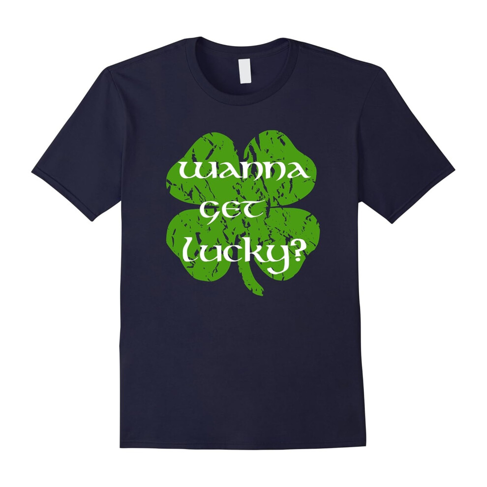 (XXL) Wanna Get Lucky Vintage Father's Dayover St Patricks Day Funny T-Shirt-Father's Day