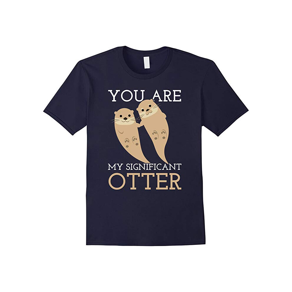 (L) Romantic Otters Love Significant Otter Valentine day Shirt-Father's Day