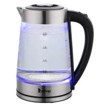 ZOKOP 2000W Illuminated Glass Kettles LED Cordless 2L Electric Jug Portable