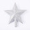 (Silver, 15cm) Christmas Tree Top Star Decorations, Shiny Gold Powder, Five-Pointed 1
