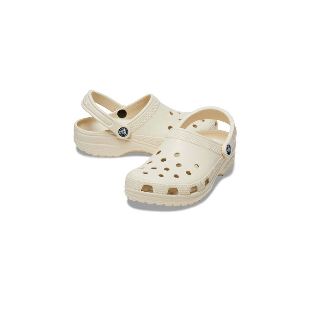 (Mens US 5/Womens US 7) Crocs Classic Clogs Sandal Clog Sandals Slides Waterproof - Bone