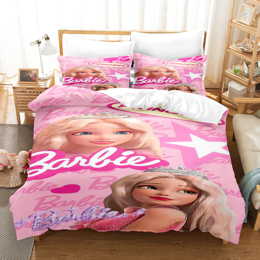 Xcsgsra (Style 01, Double(200X200cm/3Pcs)) Barbie Kids Bedding Single Double Duvet Cover Uk