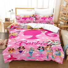(Style 21, Single(135X200CM/2PCS)) Barbie Kids Bedding Single Double Duvet Cover UK