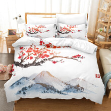 (Style 04, Double(200X200CM/3PCS)) Ink painting Kid Bedding Single Double Duvet Cover