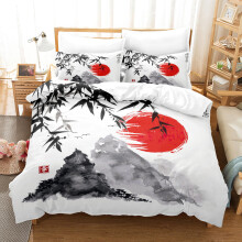 (Style 03, King(220X240CM/3PCS)) Ink painting Kid Bedding Single Double Duvet Cover