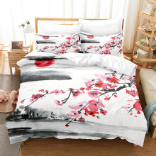 (Style 11, Double(200X200CM/3PCS)) Ink painting Kid Bedding Single Double Duvet Cover