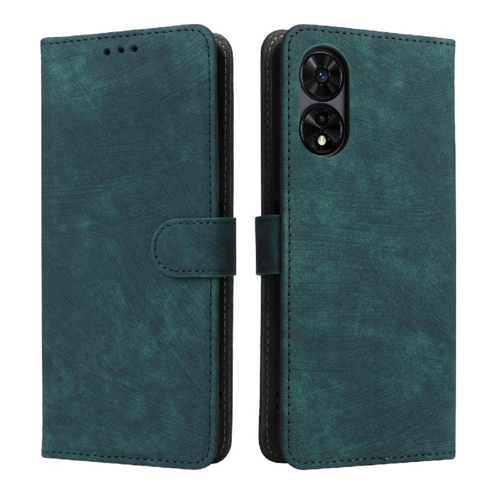(Green) Case For TCL 505/T509K/T5094 RFID Blocking Flip Folio Wallet Card Slots Cover Magnetic Closure PU Leather