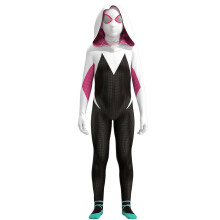 (140) Kids Spider-Gwen Jumpsuit Fancy Dress Halloween Cosplay Costumes For 7/8 Years