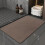 (Brown) Bath Mat Diatomite Bathmat Absorbent Mat 50x80cm 1