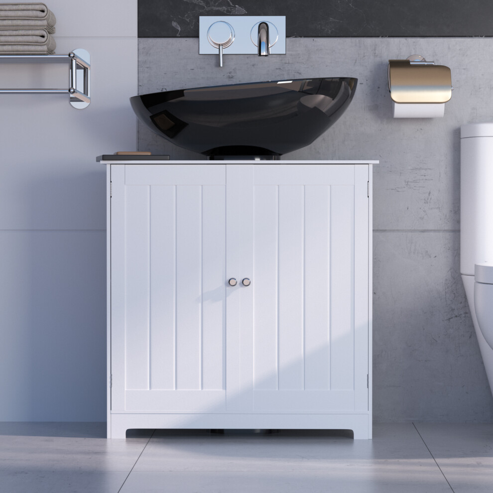 Bathroom Tall Under Sink Cabinet Storage Vanity Door Furniture Unit