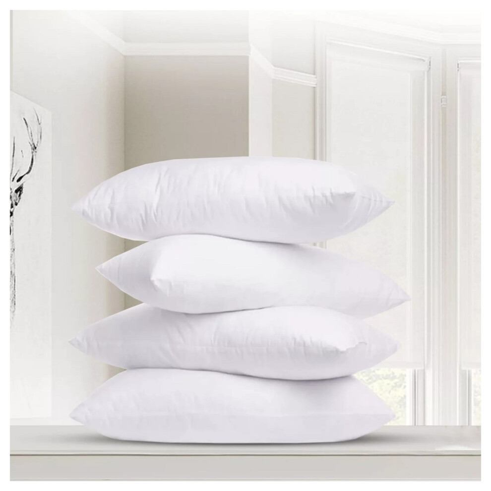 (Plain Pillow Cover 4-Pack) Reversible Duvet Cover White Bedding Sets Quilt