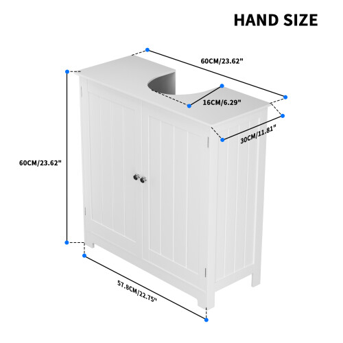 Bathroom Under Sink Cabinet Floor Standing Storage Cupboard Basin Unit 1